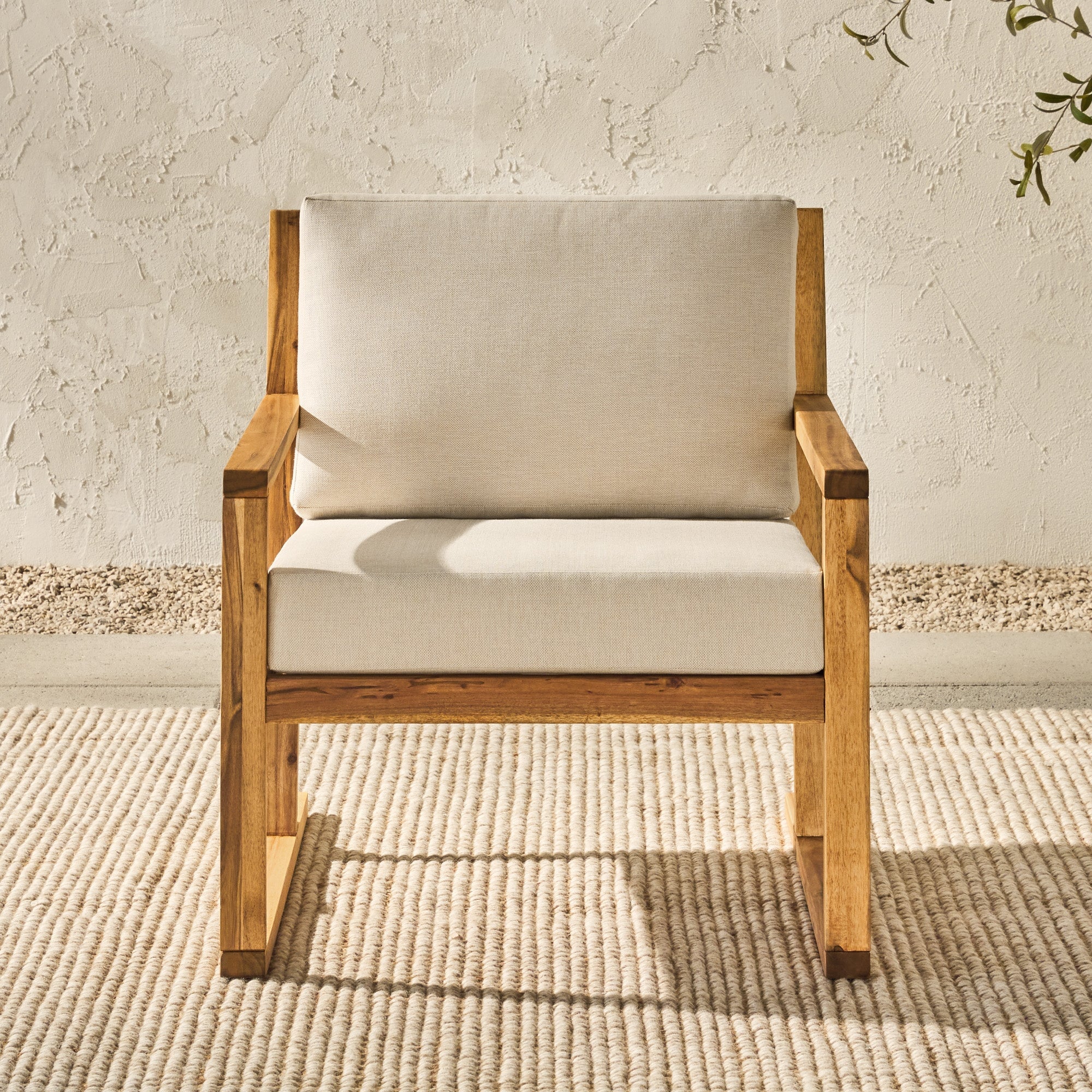 Prenton Modern Solid Wood Outdoor Club Chair – Walker Edison