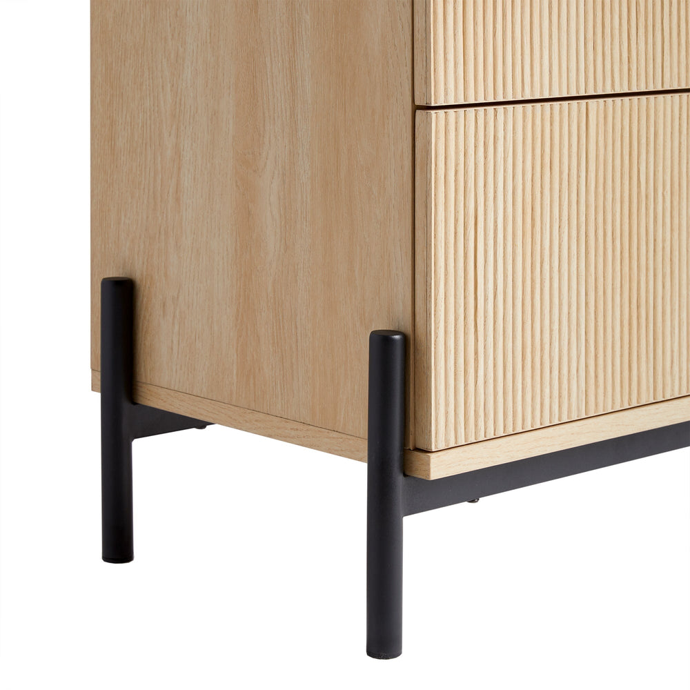 paris modern scandinavian reeded dresser reviews Paris Scandinavian 3 Drawer Reeded Chest Mocha