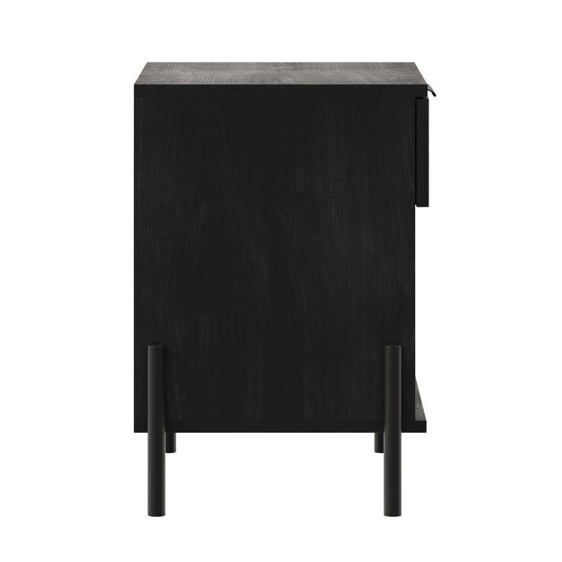 Paris Modern Scandinavian Reeded Nightstand Bedroom Walker Edison 