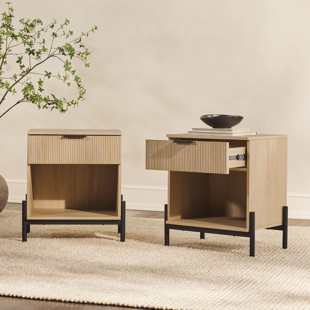 paris modern scandinavian reeded dresser reviews Nightstand Nightstand 2PK / Mocha Maximize space and style WLIVE Dresser TV Stand Color:Black polka dot price-38