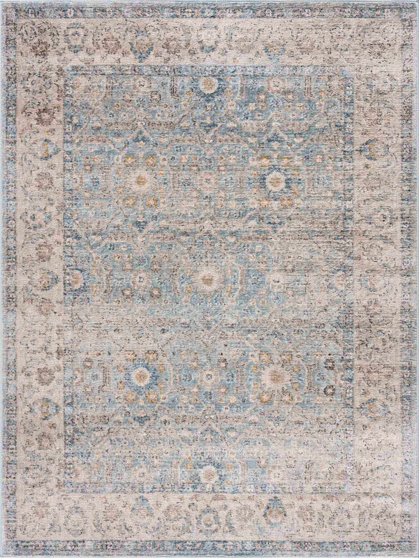 Boutique Rugs - Anana Silver Blue & Beige Area Rug Rugs Boutique Rugs 2' x 3' Rectangle 