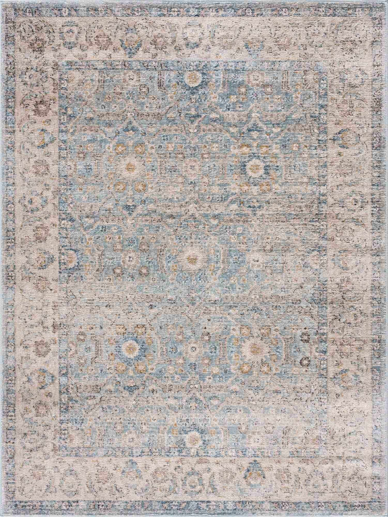 Boutique Rugs - Anana Silver Blue & Beige Area Rug Rugs Boutique Rugs 2' x 3' Rectangle 