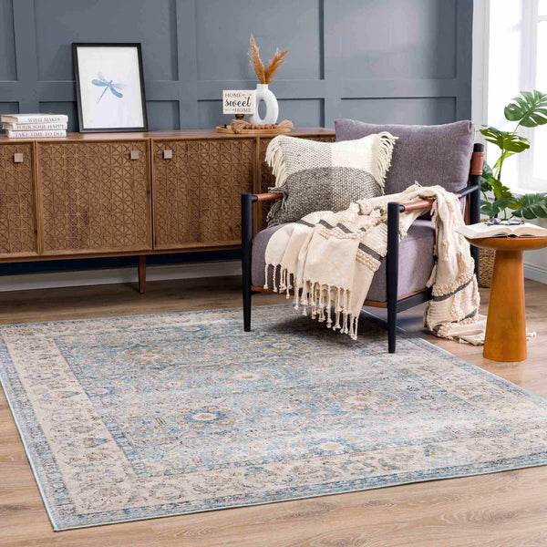 Boutique Rugs - Anana Silver Blue & Beige Area Rug Rugs Boutique Rugs 