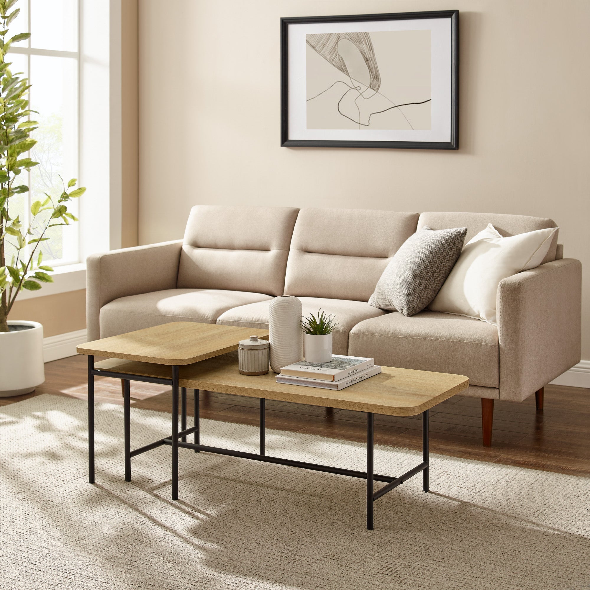 Reema 2-Piece Modern Nesting Coffee Table – Walker Edison