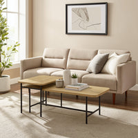 2-Piece Modern Nesting Coffee Table Living Room Walker Edison