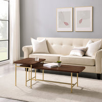 2-Piece Modern Nesting Coffee Table Living Room Walker Edison