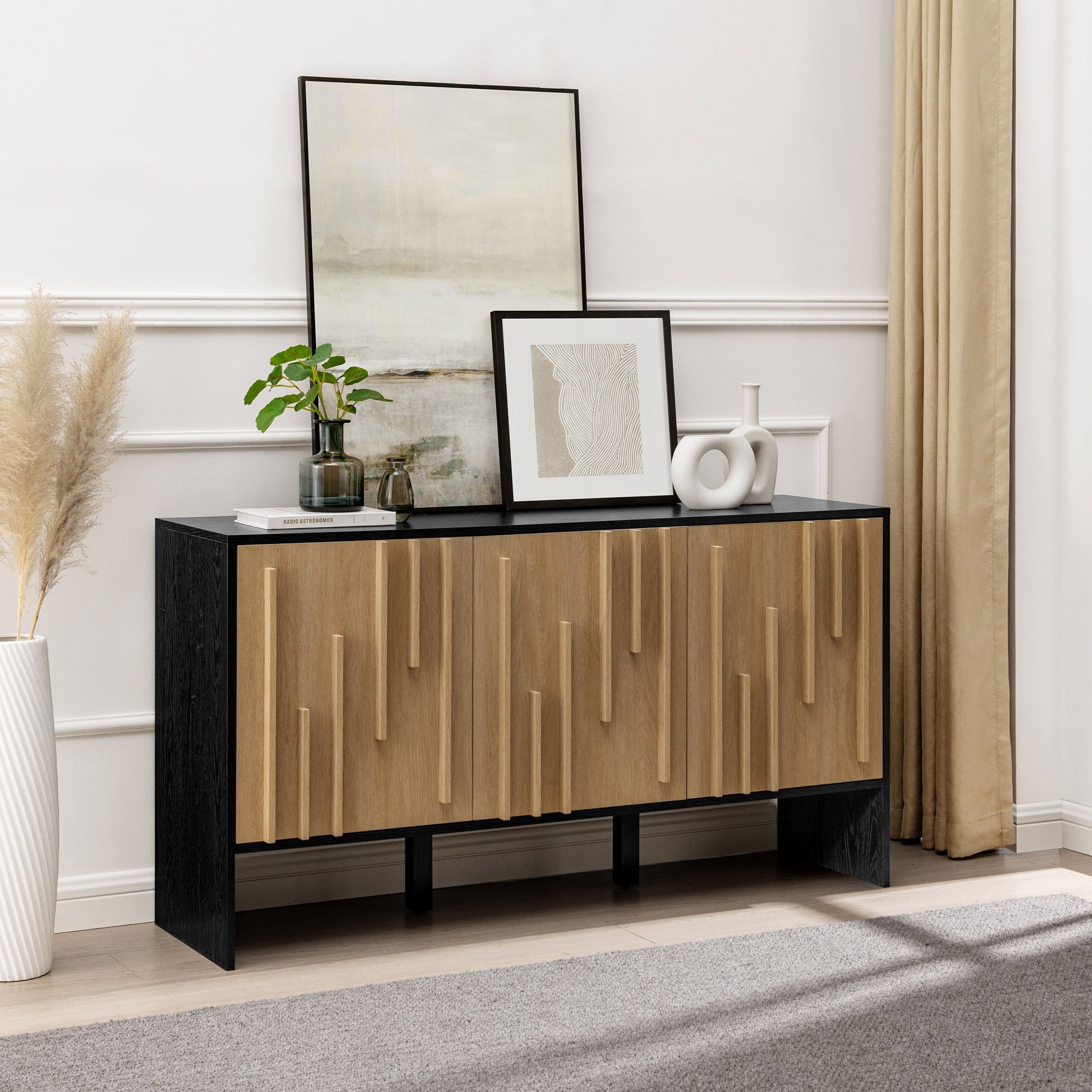 Silas Contemporary Wood Detailed-Door Sideboard / TV Stand – Walker Edison