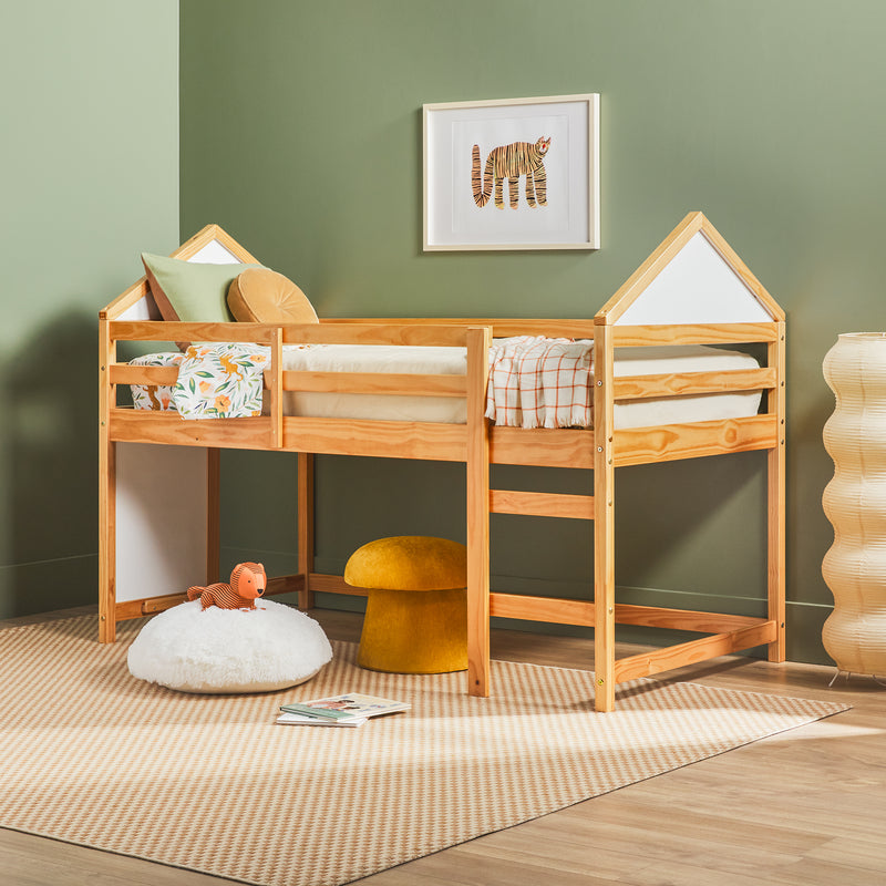 Skyler Contemporary Wood Low Loft Bunk Bed