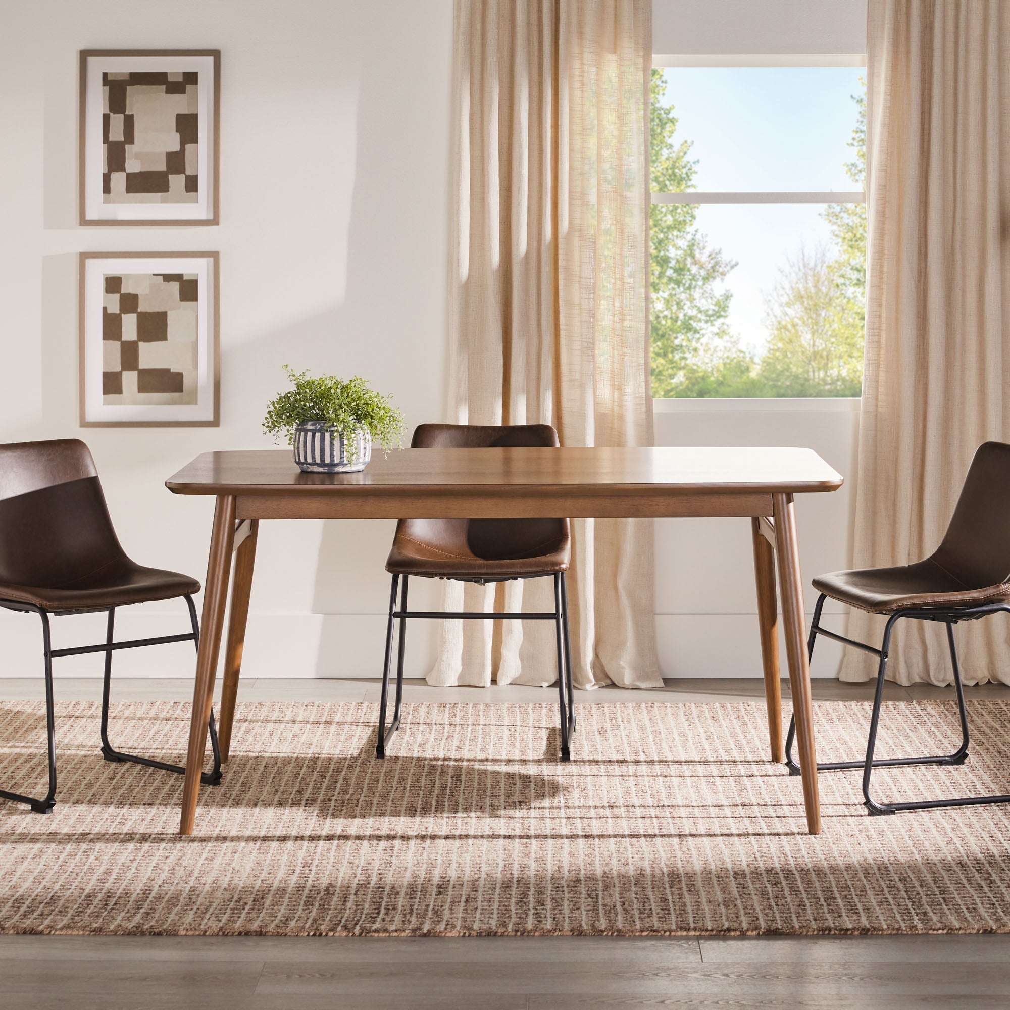 Mid-Century Taberu Modern Wood Dining Table – Walker Edison