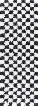 Boutique Rugs - Atira Black & White Checkered Area Rug Rugs Boutique Rugs 2'7" x 7'3" Runner  Thumbnail