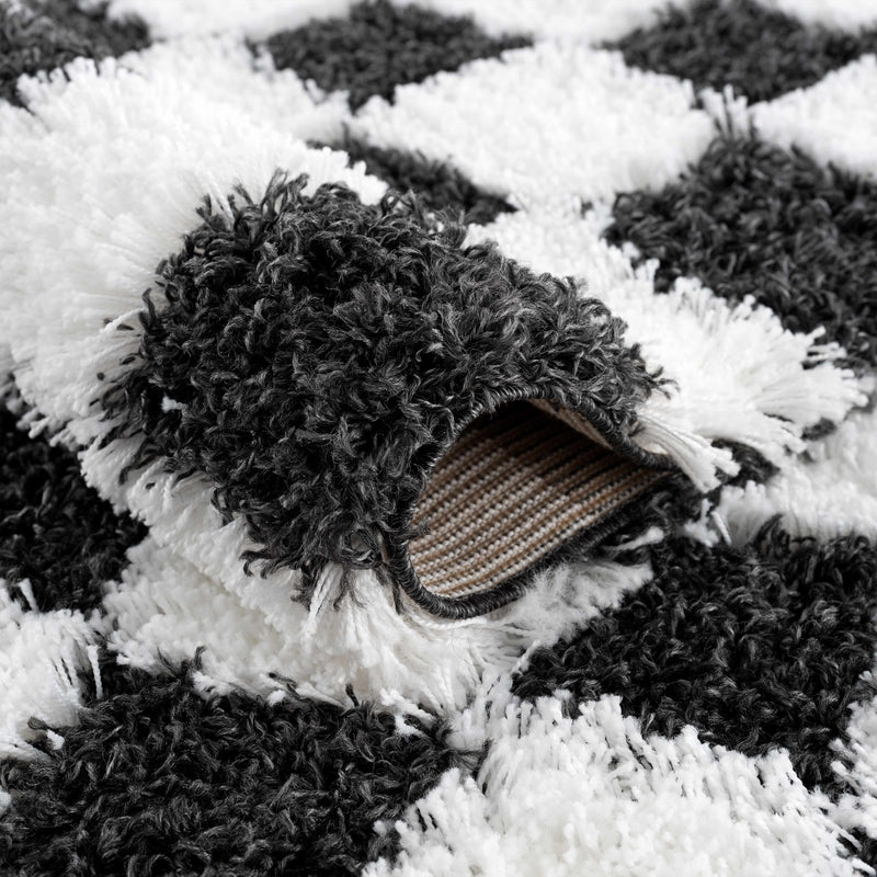 Boutique Rugs - Atira Black & White Checkered Area Rug Rugs Boutique Rugs 