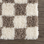 Boutique Rugs - Atira Brown Checkered Area Rug Rugs Boutique Rugs  Thumbnail