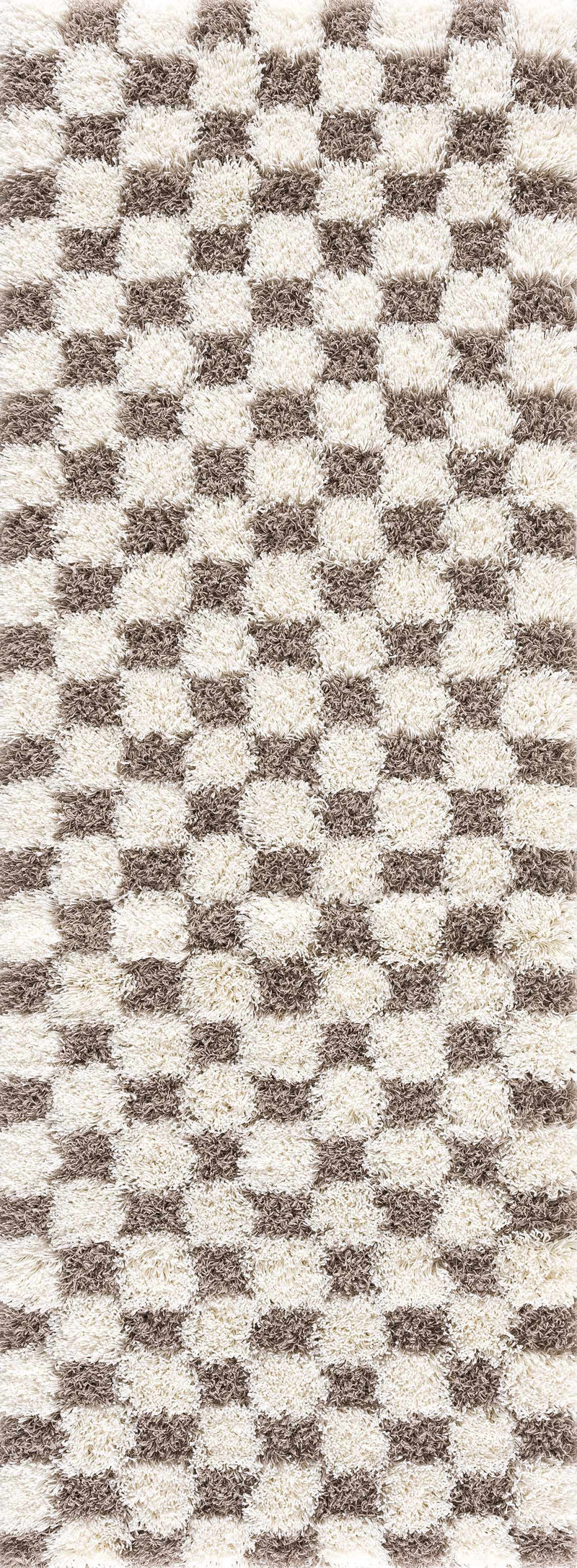 Boutique Rugs - Atira Brown Checkered Area Rug Rugs Boutique Rugs 2'7" x 7'3" Runner 