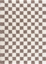 Boutique Rugs - Atira Brown Checkered Area Rug Rugs Boutique Rugs  Thumbnail