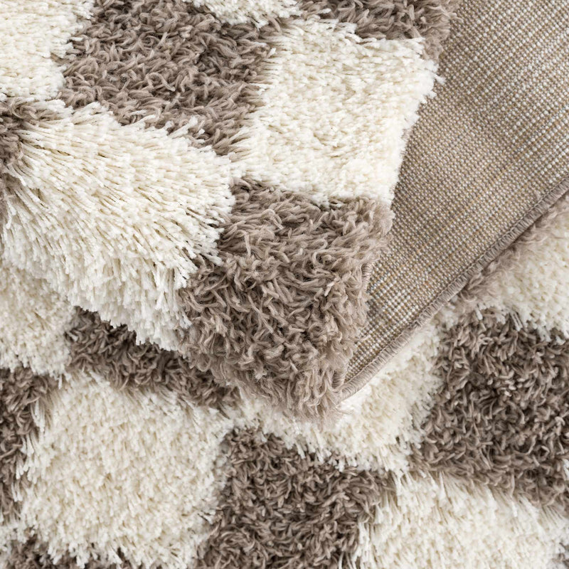 Boutique Rugs - Atira Brown Checkered Area Rug Rugs Boutique Rugs 