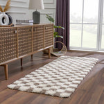 Boutique Rugs - Atira Brown Checkered Area Rug Rugs Boutique Rugs  Thumbnail