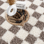 Boutique Rugs - Atira Brown Checkered Area Rug Rugs Boutique Rugs  Thumbnail