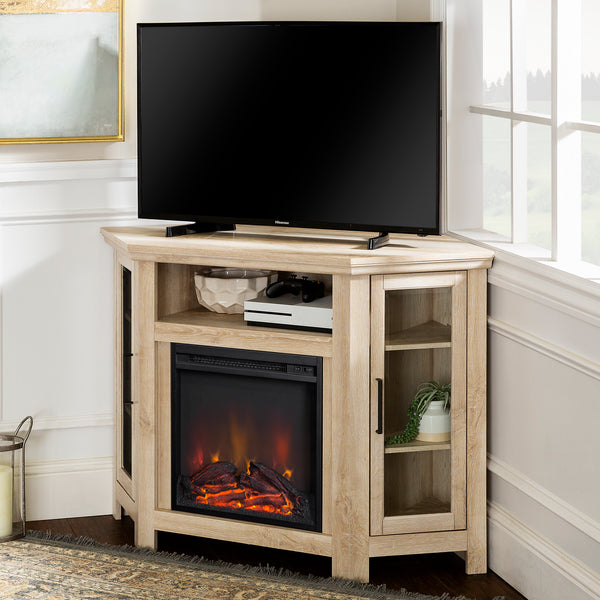 Barn 48" Wood Corner Fireplace TV Stand