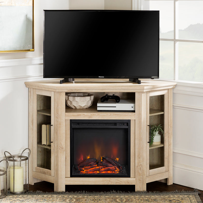 Barn 48" Wood Corner Fireplace TV Stand