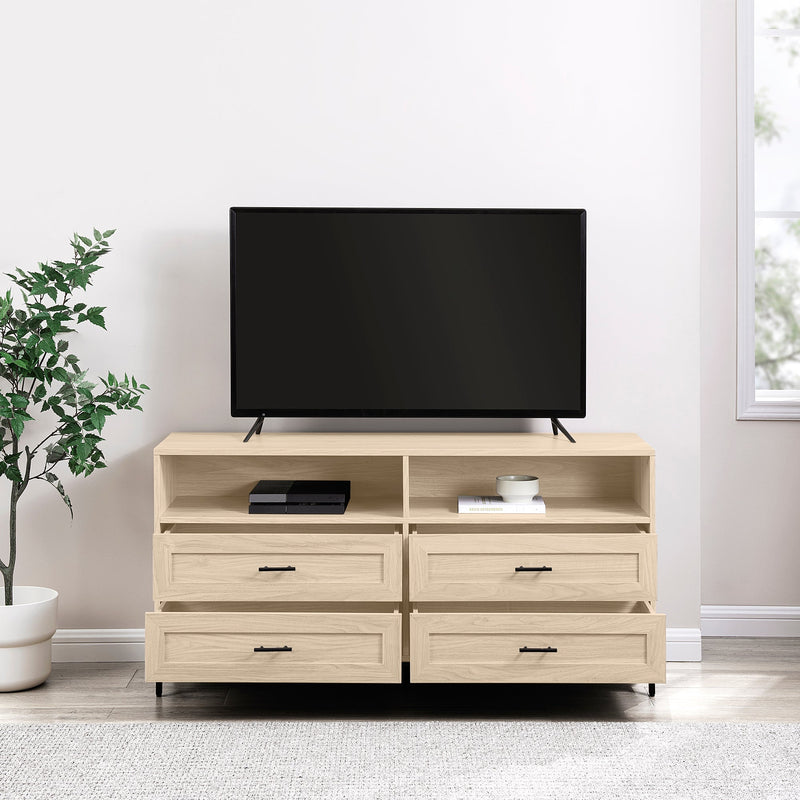 Modern Low 4-Drawer TV Stand for TVs up to 60” Entertainment Centers & TV Stands Walker Edison 