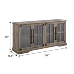 Abigail 58" Farmhouse 4 Door TV Stand Thumbnail