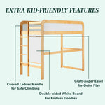 Adyn Contemporary Twin Loft Bunk Bed with Ladder Thumbnail