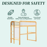 Adyn Contemporary Twin Loft Bunk Bed with Ladder Thumbnail