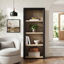 Amira Modern Wood Open Bookshelf