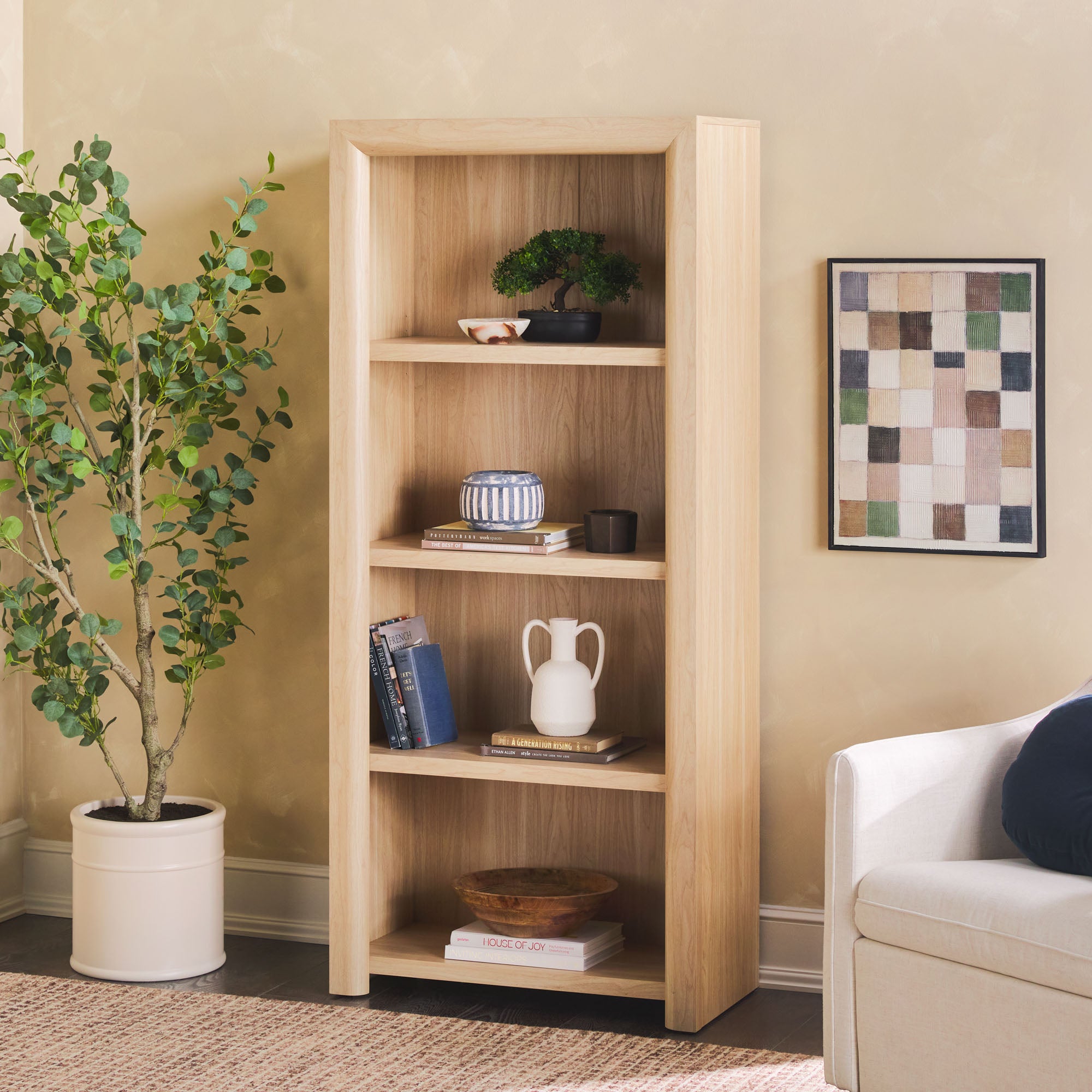 Amira Modern Wood Open Bookshelf | Walker Edison