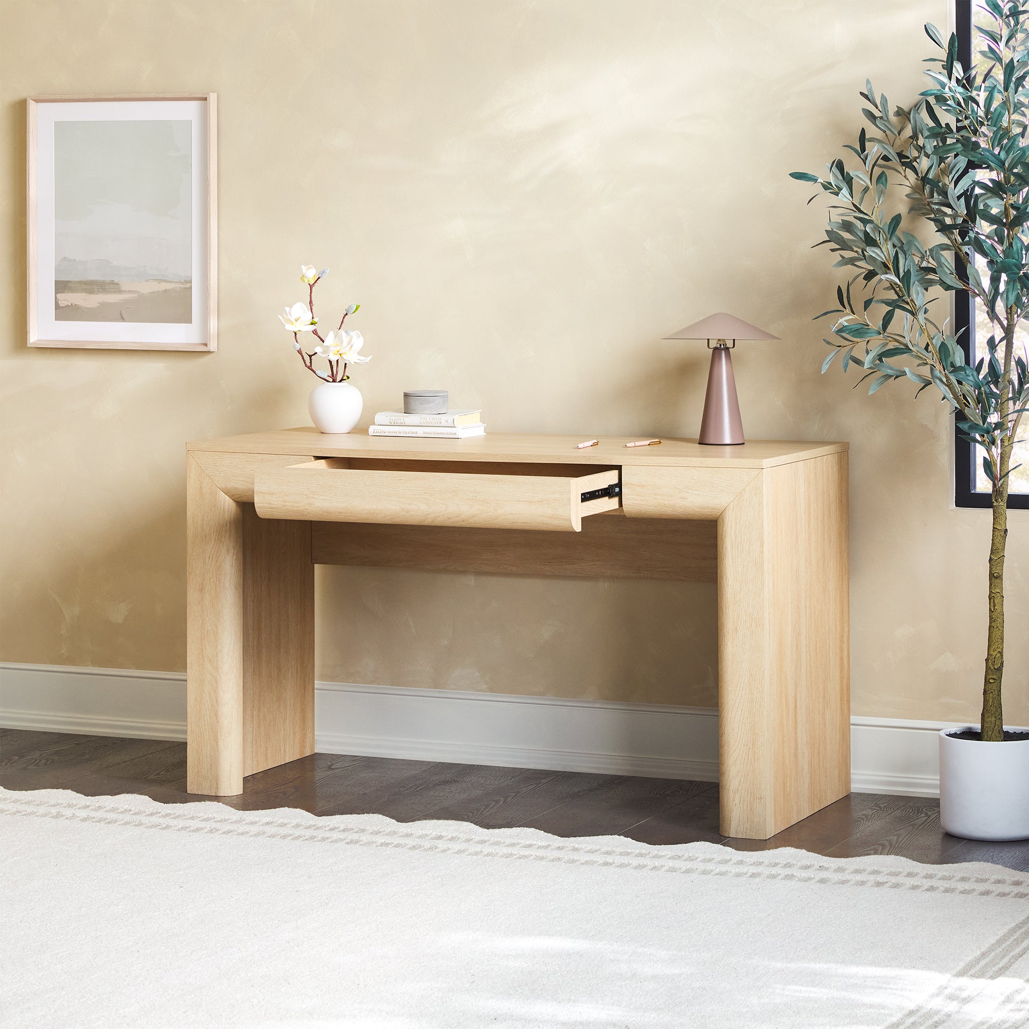 Amira Modern Curve Writing Desk – Walker Edison