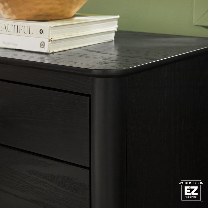 Annette Contemporary 3-Drawer Wood Nightstand