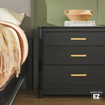 Annette Contemporary 3-Drawer Wood Nightstand Thumbnail