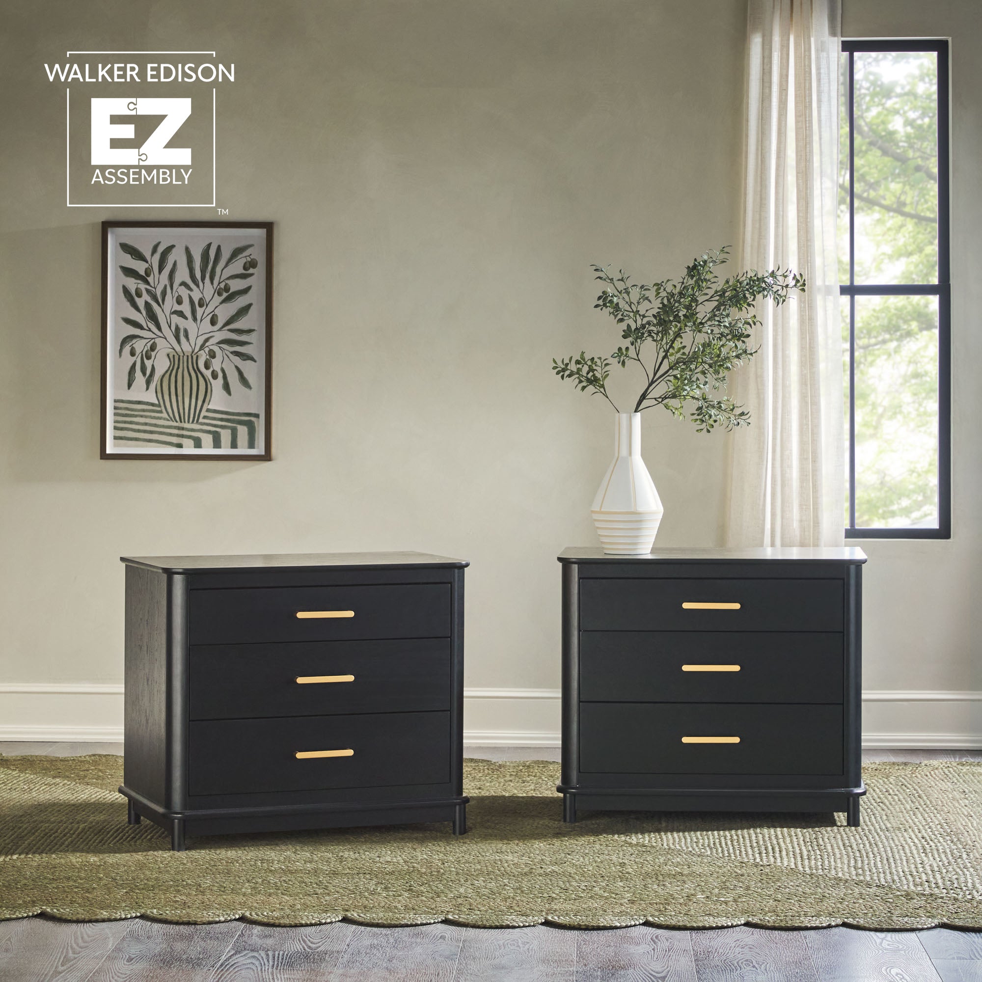 Annette Contemporary 3-Drawer Wood Dresser | Walker Edison