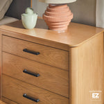 Annette Contemporary 3-Drawer Wood Nightstand Thumbnail