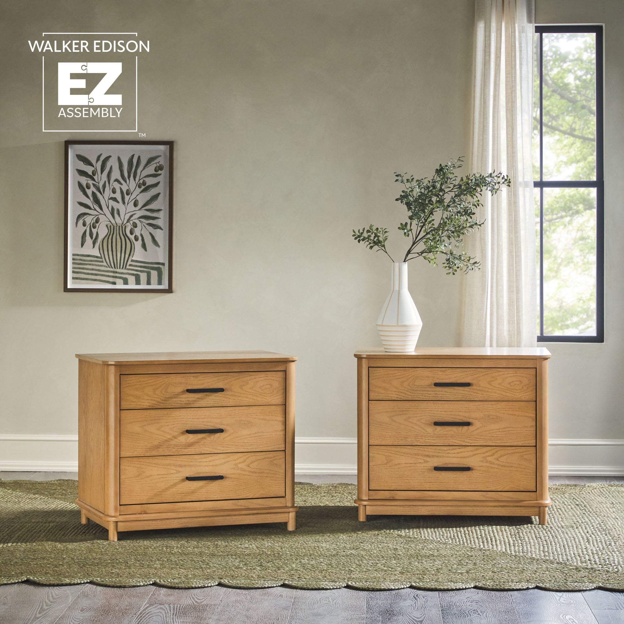 Annette Contemporary 3-Drawer Wood Dresser | Walker Edison