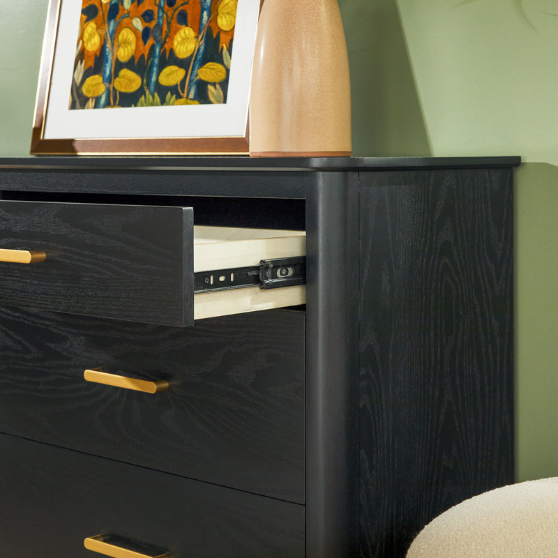 Annette Contemporary 6-Drawer Wood Dresser