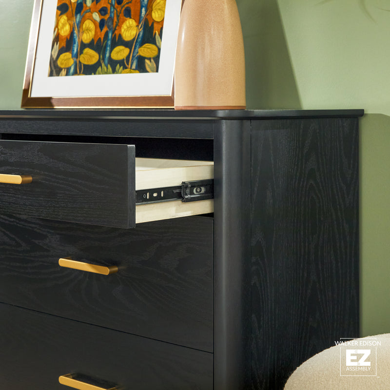 Annette Contemporary 6-Drawer Wood Dresser