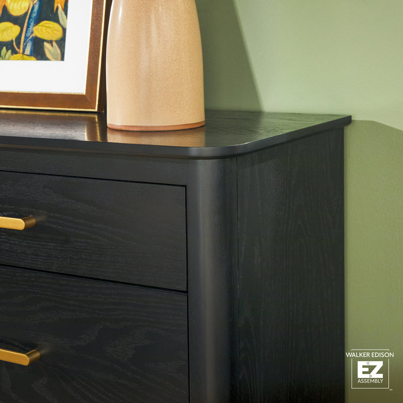 Annette Contemporary 6-Drawer Wood Dresser