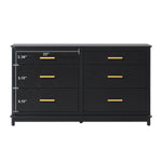 Annette Contemporary 6-Drawer Wood Dresser Thumbnail