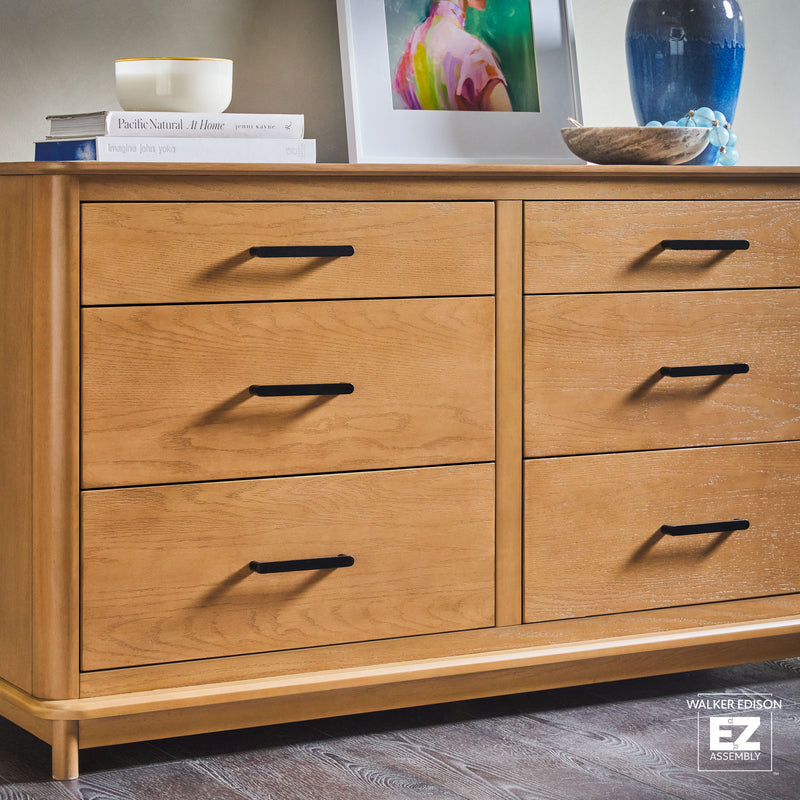 Annette Contemporary 6-Drawer Wood Dresser