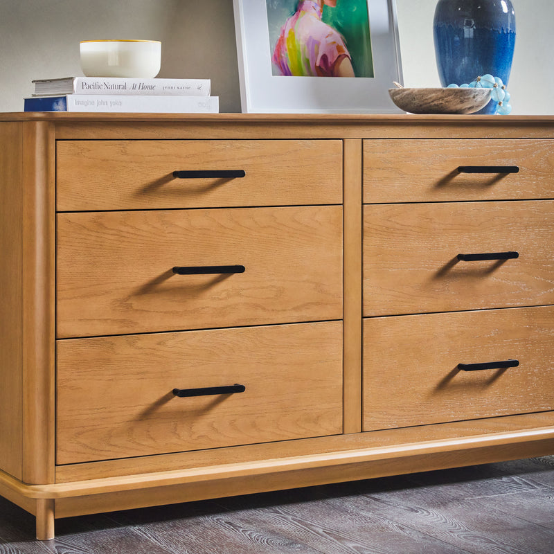 Annette Contemporary 6-Drawer Wood Dresser