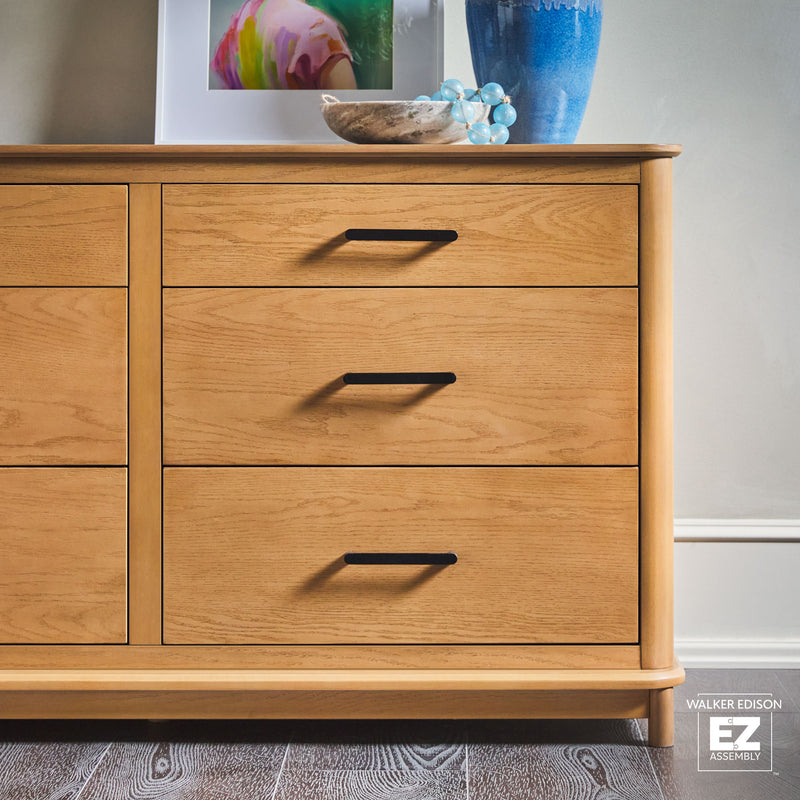 Annette Contemporary 6-Drawer Wood Dresser