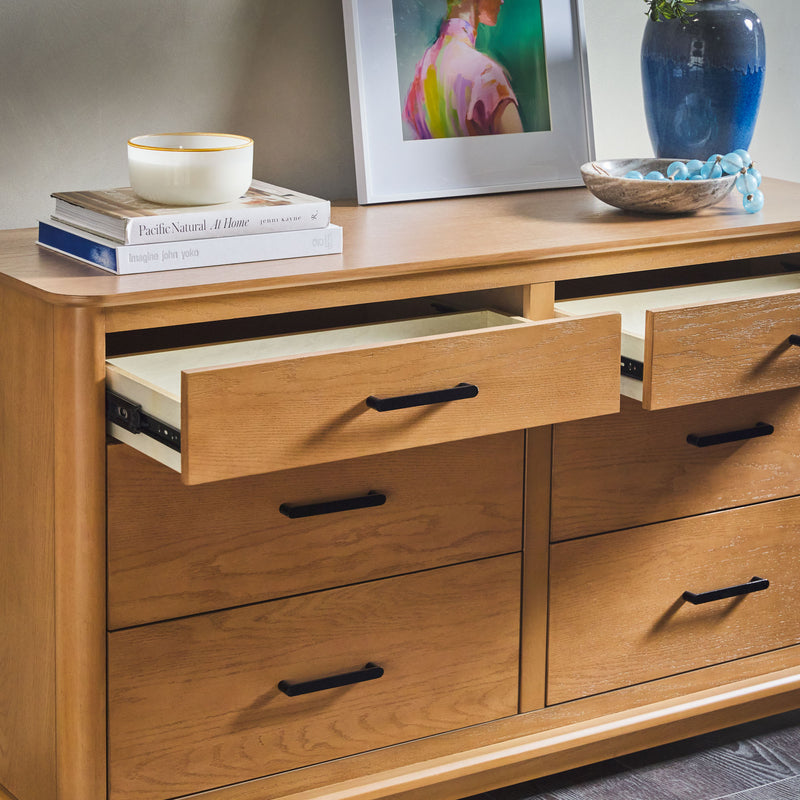 Annette Contemporary 6-Drawer Wood Dresser