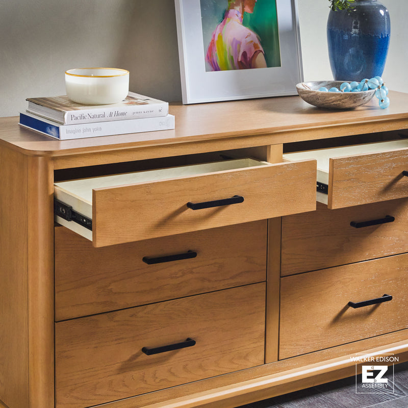 Annette Contemporary 6-Drawer Wood Dresser