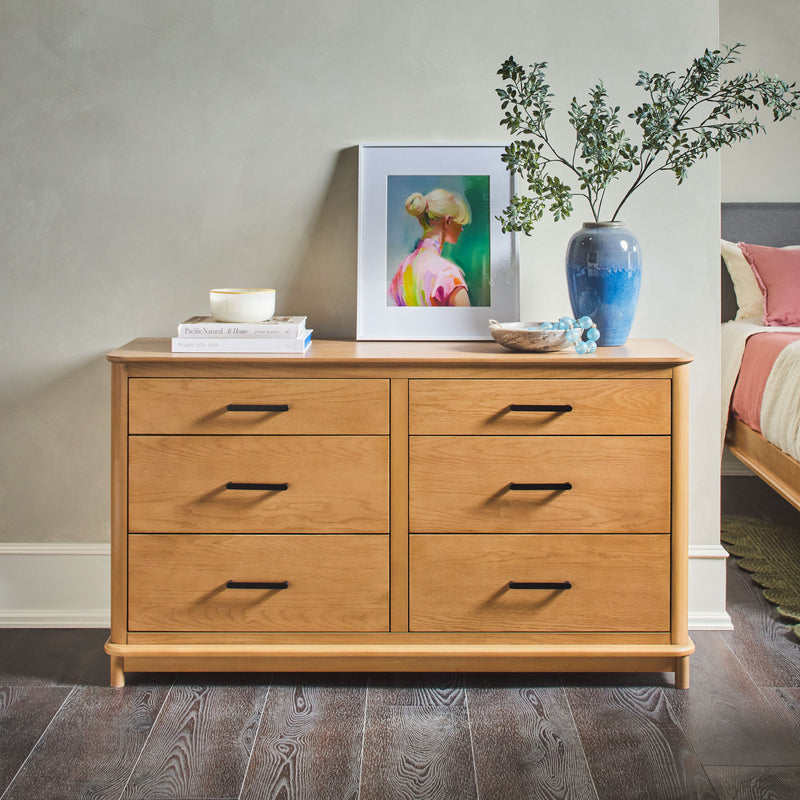 Annette Contemporary 6-Drawer Wood Dresser