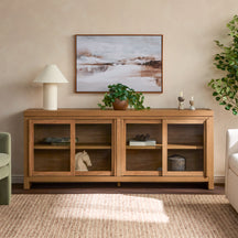 Booker Modern Glass Door TV Stand Sideboard