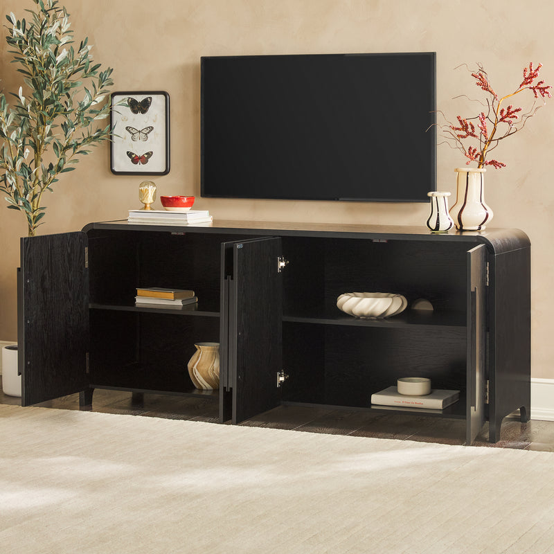 Chantelle Modern Curved Buffet Sideboard and TV Stand