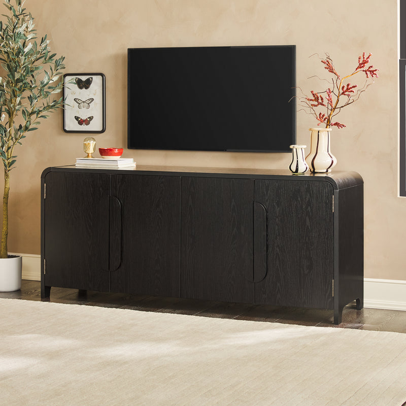 Chantelle Modern Curved Buffet Sideboard and TV Stand