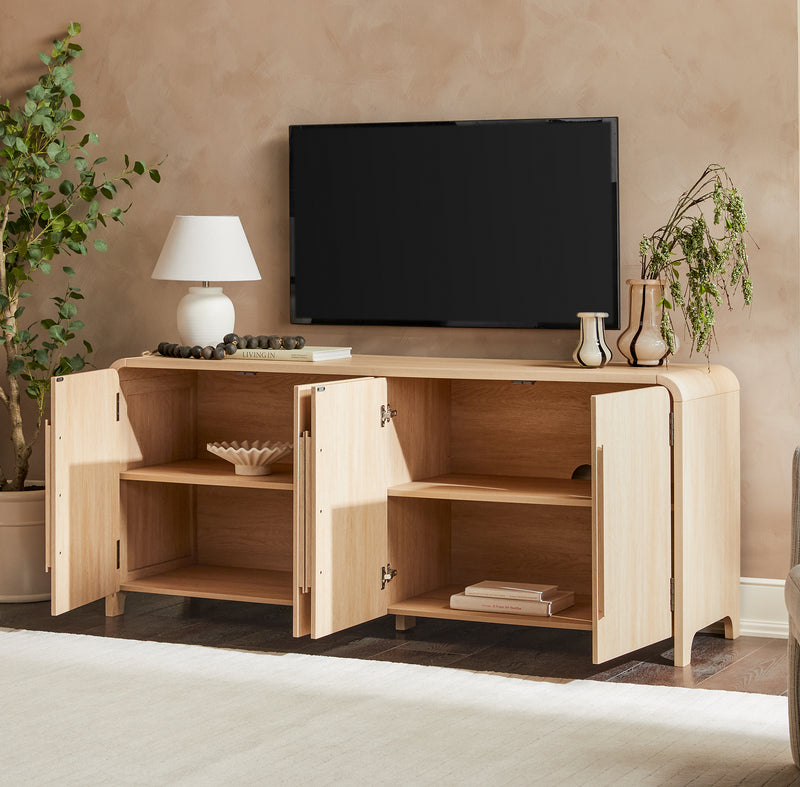 Chantelle Modern Curved Buffet Sideboard and TV Stand