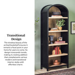 Chantelle Modern Arched Bookshelf with Open Shelves Thumbnail